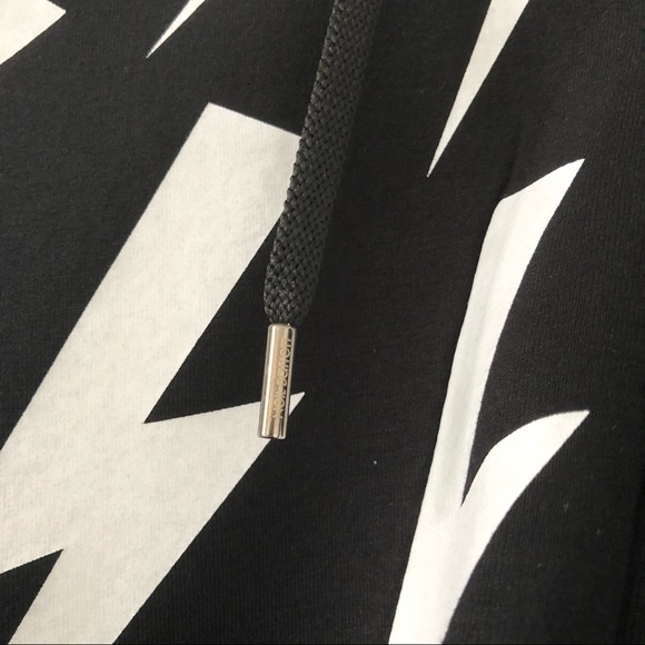 Neil Barrett Black Lightning Bolt Zip Hoodie - Picture 7 of 7